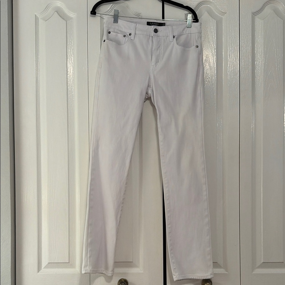 Ralph Lauren Women’s White Straight-Leg Jeans